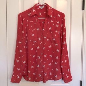 Portofino shirt with cats and butterflies